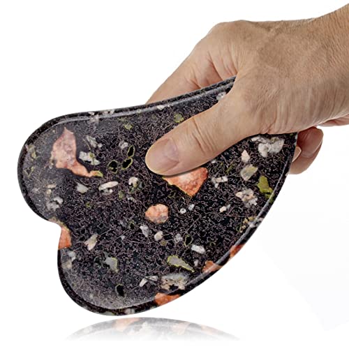 ideayard Gua Sha Gesichtswerkzeug, japanischer Stil, Pflaumenblüte, Jade, Gua Sha, Massagewerkzeug für Gesicht und Körper, natürlicher Jadestein für traditionelle Akupunkturtherapie Cover