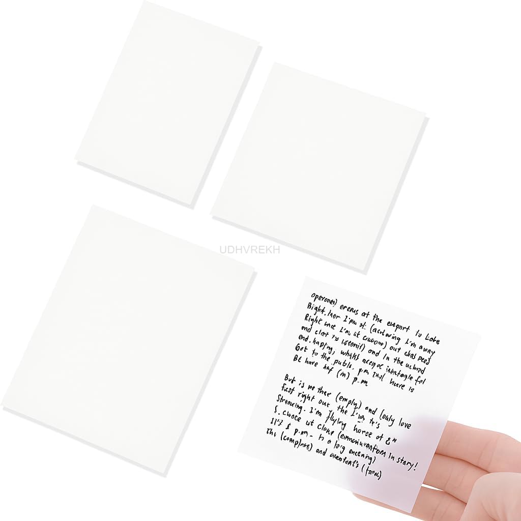 150 Sheets Clear Sticky Note Pads 3 Sizes Transparent Sticky Notes Pads 76mm*76mm Waterproof Self Adhesive Perfect for Reading Writing Notes Book Markers, Study Office School Supplies