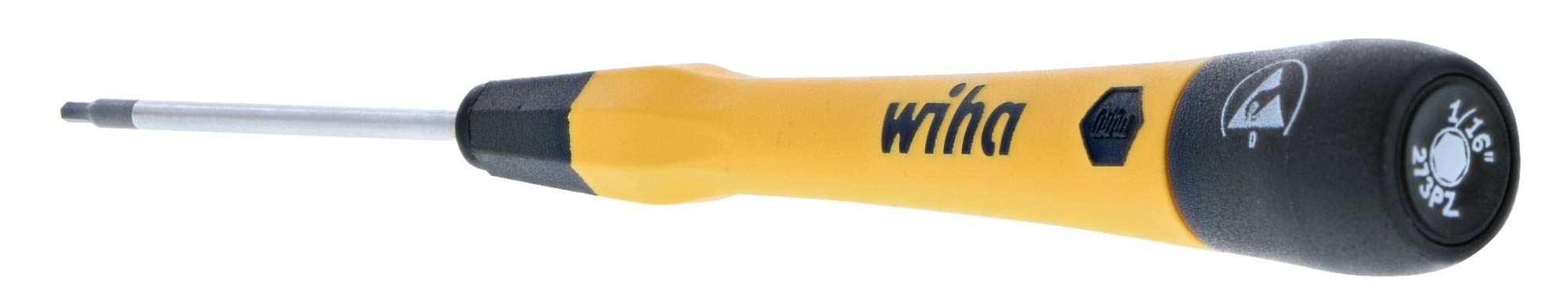 Wiha 27557 | Destornillador de precisión ESD Safe PicoFinish® - Hexagonal 1/16" x 50mm