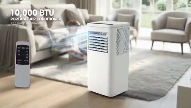Image of 14000 BTU Portable Air Conditioners, 4-in-1 AC Unit with Cooling, Fan, Dehumidifier and Sleep Modes, for Rooms Up to 750 Sq.Ft, Remote Control, 24H Timer, Window Kit for Bedroom Apartment Dorm