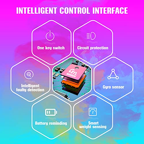 GeekMe Hoverboards mit Sitz, Hoverboards Hoverkart,Hoverboards Go-Kart mit Bluetooth-Lautsprecher LED-Leuchten, Geschenk f&uuml;r Kinder Jugendliche Erwachsen