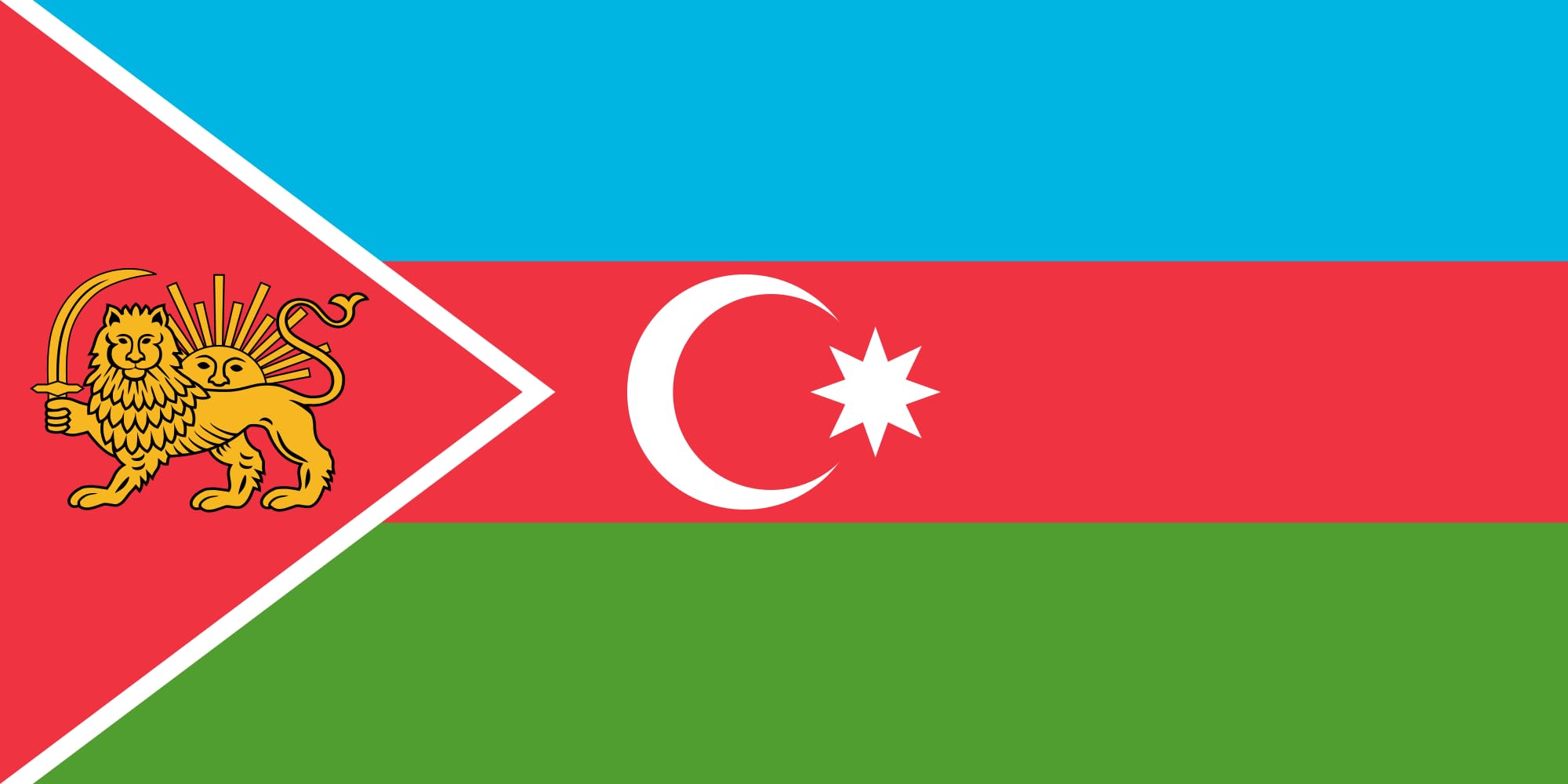 Drapeau Gokcha-Zangezur grand format pavillon historique en tissu résistant