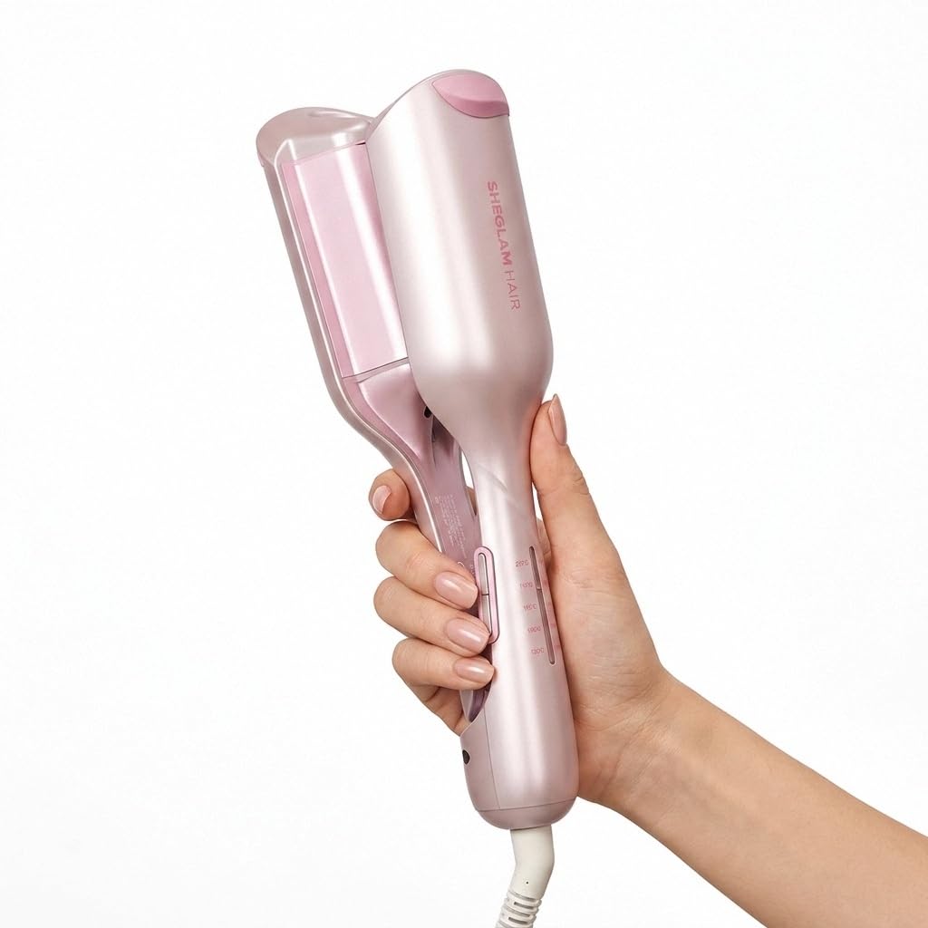 SHEGLAM Beach Wave Hair Waver (Pink, 1 inch)