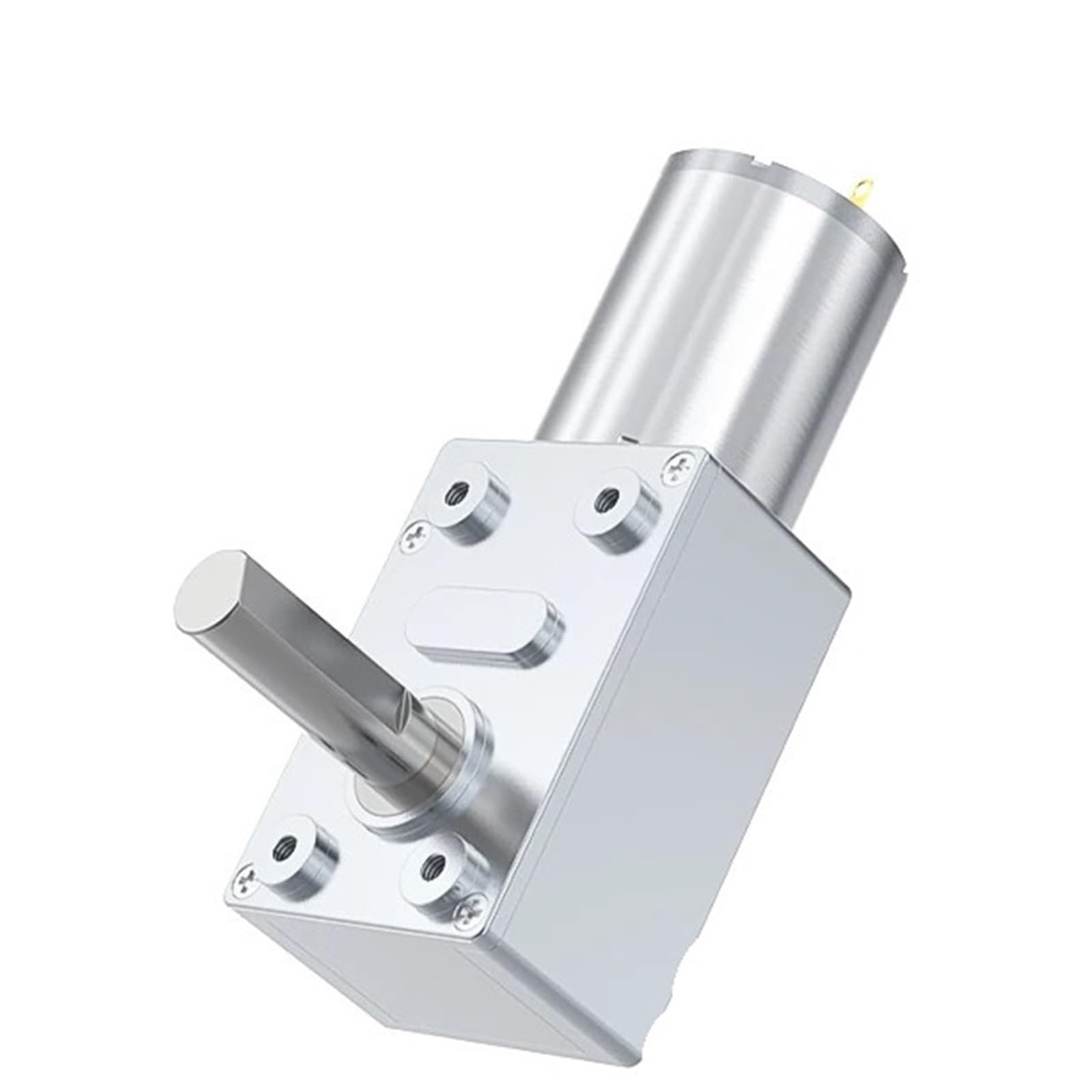 JGY370 Motor de Engranaje helicoidal DC 12V 8MM D7 Eje Reductor Caja Cambios 6V 24V Longitud inversa autoblocante 25MM Micro Baja Velocidad 1 Uds(2RPM,24V Bracket Motor)