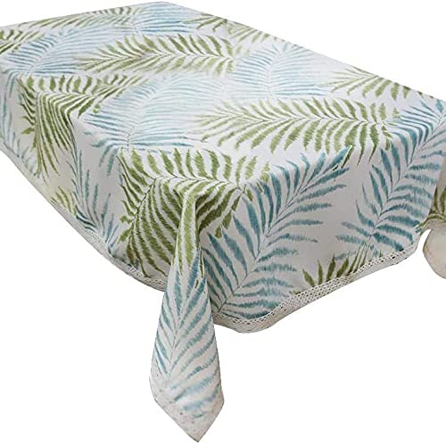 Nappe fraîche feuille verte en coton bleu vert de qualité supérieure résistante