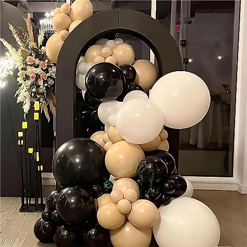 Black Balloons, 140pcs Black 18 12 10 5 Inch Different Sizes Pack Party Latex Balloons for Birthday Halloween Holiday Balloon Garland as Party Decorations - Image 7