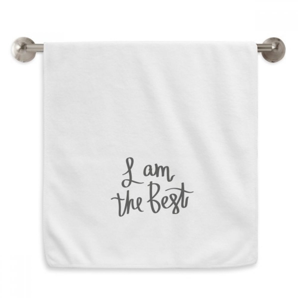 Serviette de toilette Je suis la Meilleure Diadème blanche 13x29 pouces