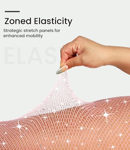 Image of Plus Size Fishnet Tights Sparkle Stockings Glitter Pantyhose High Waist Fine Mesh Stockings Value Pack of 2