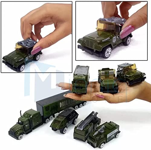 Image of Exclusive Military Vehicle Set Pack of 7 Metal Die-Cast Army Vehichals Play Set for Kids (Military Vehicle Set 7 Pcs)