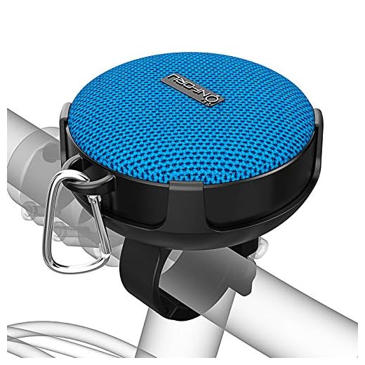 Onforu Bike Bluetooth Speaker with Bicycle Mount, Portable Wireless Shower Travel Speakers with Loud Sound, Bluetooth 5.0, IP65 Waterproof Mini Outdoor Speaker for Riding, Hiking and Camping, Blue