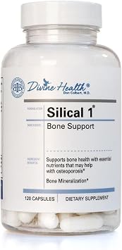 Dr. Colbert, MD Silical 1 | by Divine Health | Formulated by Dr. Chad Price, MD | Support Bone Strength | Vitamin D3 | Calcium | Magnesium | 120 Capsules