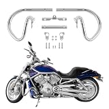 SLMOTO 1 1/4' Engine Guard Crash Highway Bar Fit for Harley V-Rod 02-Up VRSC Muscle Special Vrod Regulator Cover P/N 74496-03 and 74497-03 or with VRSCSE Chin Fairing