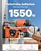 VEVOR Magnetbohrmaschine, 1550-W-Motor, Magnetbohrer 50 mm Kernbohrdurchmesser, 13000 N Magnetkraft, Drehzahlregelung 0–550 U/min, Kernbohrmaschine für Metalloberflächen, Heimwerkerbedarf
