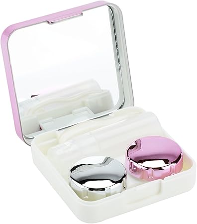 Amazon Co Jp コンタクトレンズケース コンタクトレンズケースセット かわいい ラブリーボックスキット 持ち運びやすい ローズレッド ドラッグストア