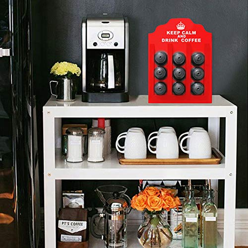 Porta-Cápsula Dolce Gusto Keep Calm Kapos Vermelho 23X30cm