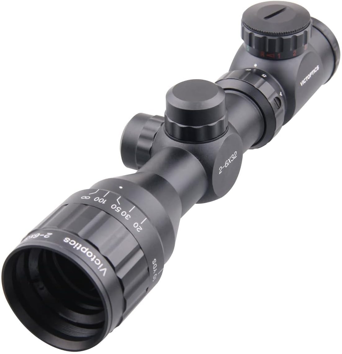Vector Victoptics 2-6x32 AOE SFP Compact Illuminated Rangefinder Reticle Rifle Scope - Free Weaver Mounts