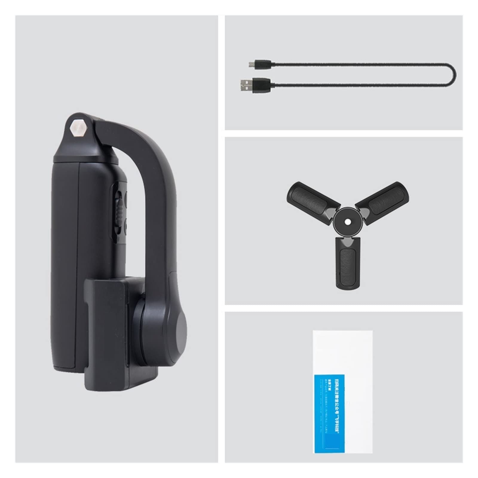 Selfie Stick Gimbal Teléfono for teléfonos Inteligentes Estabilizador de Mano Trípode Transmisión en Vivo(Nero)