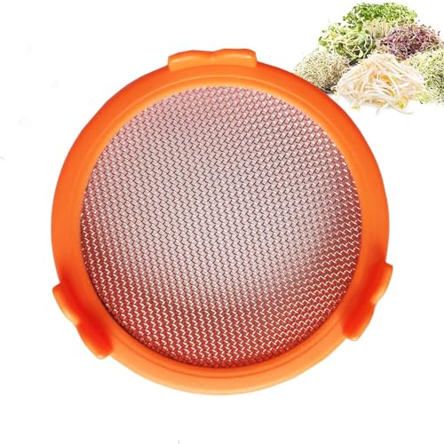 Pots de germination avec couvercles d'écran – 10 x 10 x 2 cm – Kit de culture des plantes – Large application – Fabrication exquise – Couvercle de germination avec écran en acier inoxydable pour pot à
