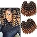8 Inch 22 Strands 4 Packs Jumpy Wand Curls Crochet Hair Jamaican Bounce Crochet Hair Curly Crochet Braids Curly Crochet Hair Crochet Braiding Hair (8 Inch 4 Packs, T1B-27#)