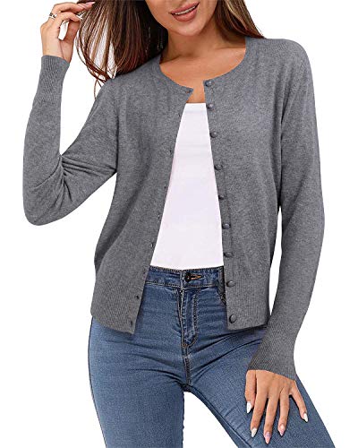 Newshows Women's Lightweight Button Down Cardigan Long Sleeve Cas...