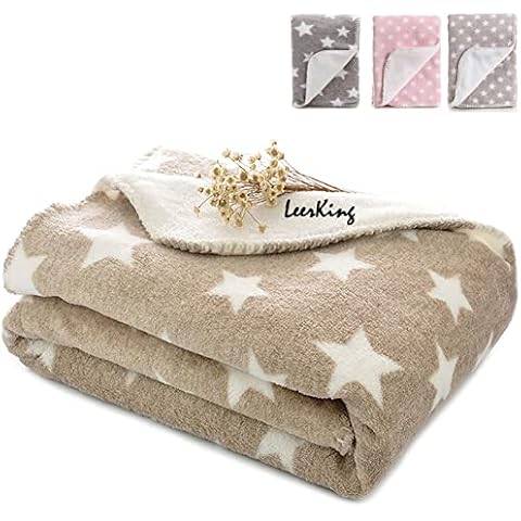 LeerKing Dog Blanket Double Fluffy Fleece Pet Blankets Washable Warm Soft for Cats Dogs Mat Bed, 30 x 40inches Cover