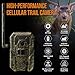 MagicEagle® Trail Camera 4G Cellular Trail Cameras 2K Audible Video 0.3s Trigger No-Glow IR Night Vision IP66 Hunting Essentials with 32GB Memory Card 13,000 mAh Battery Solar Panel Anti-Theft Tech