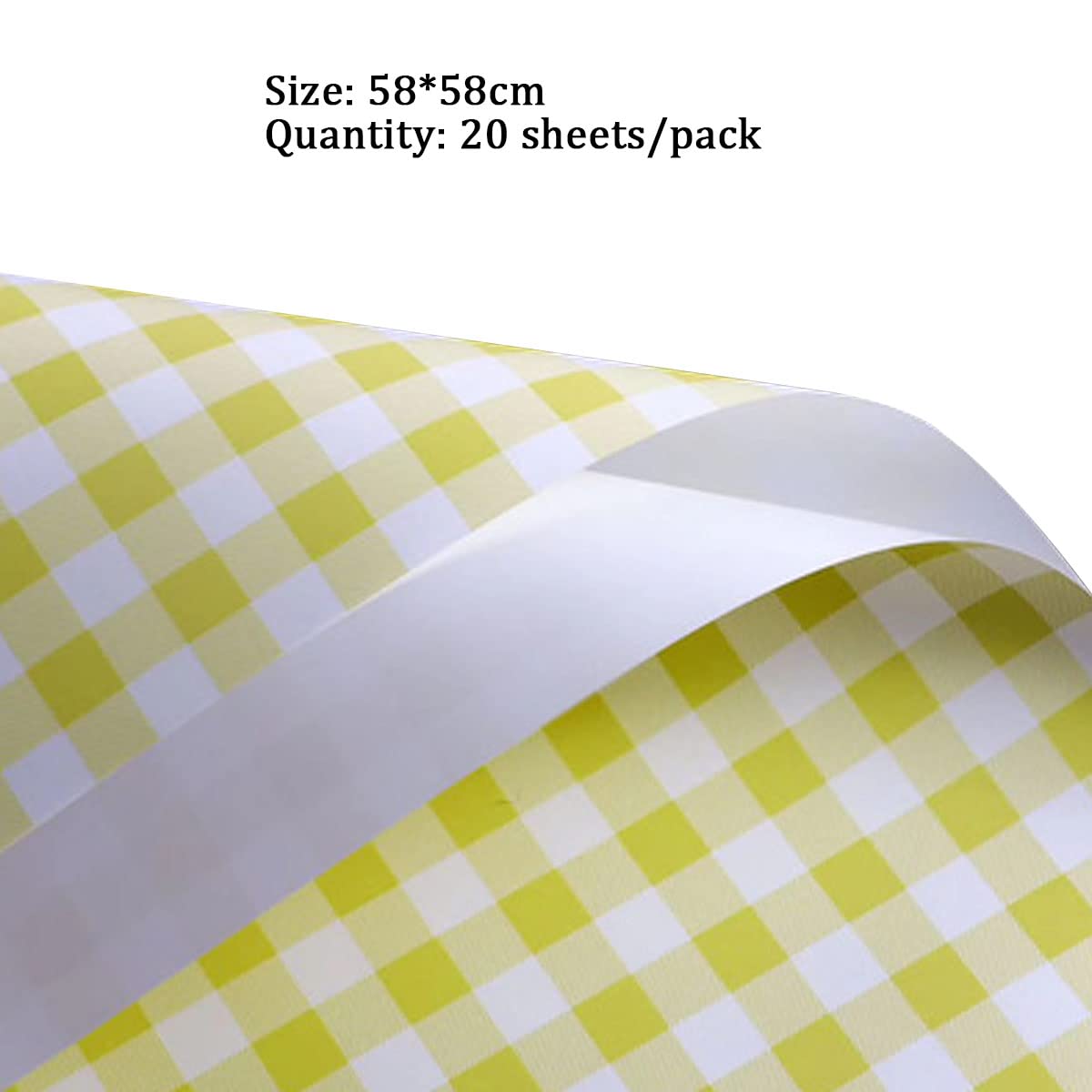 Papier kwiatowy na bukiety, papier do pakowania kwiatów Papier do pakowania prezentów na ślub, urodziny, dzień matki, gratulacje, zielony(Size:Cherry Red)