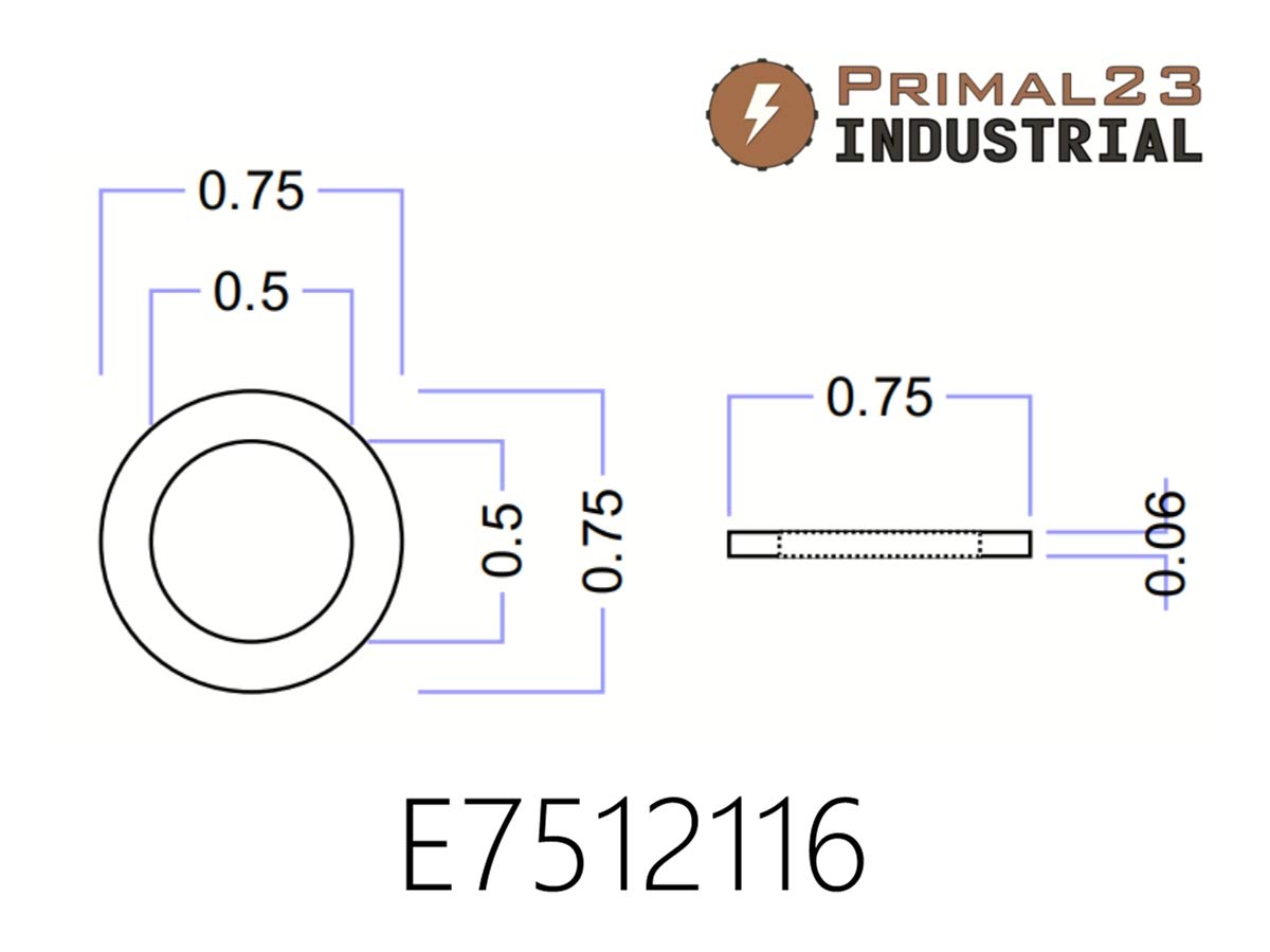 18-8 Stainless Steel Black Oxide Flat Washers - 5/16 INCH (ID 0.343 x OD 3/4 x Thick 0.050) - Qty 100