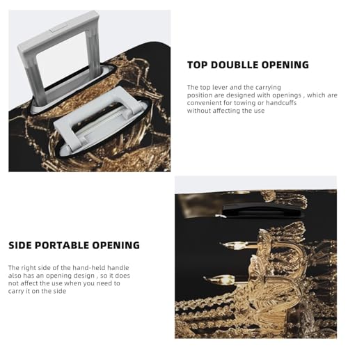 Elastic Travel Luggage Cover for Suitcase Tsa Approved Stretch Scratch-Resistant Suitcase Protector Cover Washable Gorgeous Crystal Chandelier Baggage Covers Fits 18-32 Inch Luggage Case4