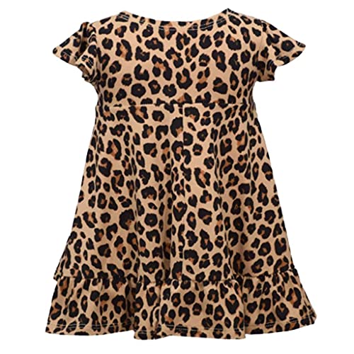 Bonnie Jean Baby Girl's Cheetah Animal Print Dress With Headband, 3-6 Months Brown #TOP1