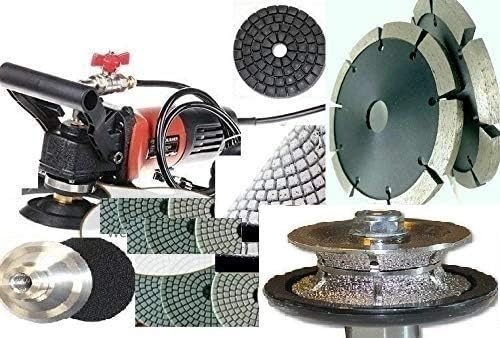 Wet Polisher Wall Chaser Tuck Point Blade 16 Diamond Polishing Pad 3/8" Full Bullnose profile Router Bit granite marble stone countertop sink groove concrete travertine repair grinding