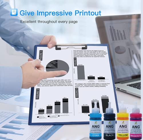 Image of ANG Refill Ink Bottle for h.p 21 22 802 803 680 678 46 704 703 900 Inkjet Printer Cartridge -100 ml Each B /C /Y /M