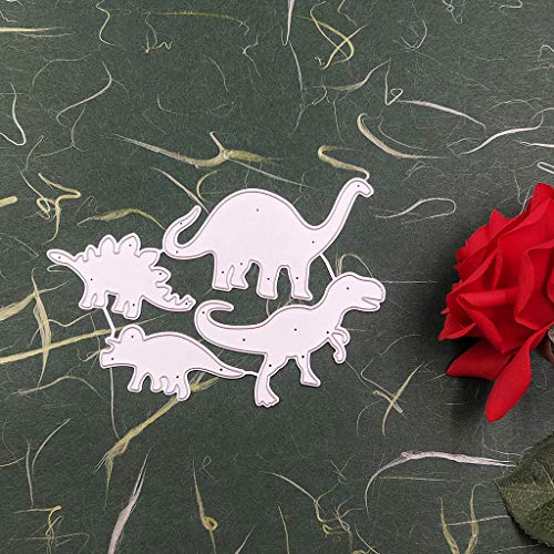 GUMEI Dinosaur Metal Cutting Dies Stencil DIY Scrapbooking Album Stamp Paper Card Embossing Crafts Decor, Silver, 12.28x8.99cm - Image 3