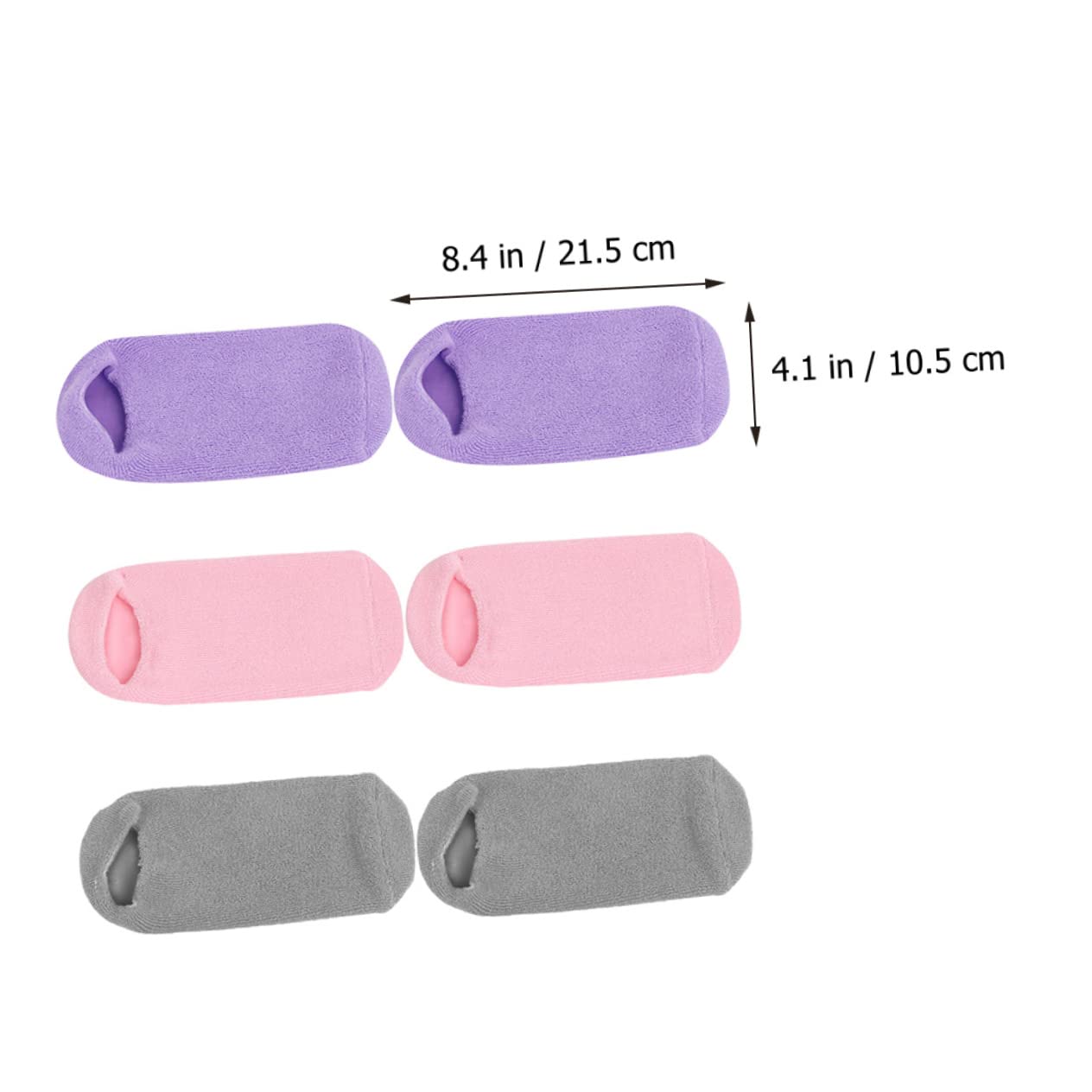 3paia Socks Idrogel Con Gel Idratante Di Calzini Antiscivolo Per Donna e Ragazza Comfort Per Piedi Secchi e Screpolati Per Spa e Notte