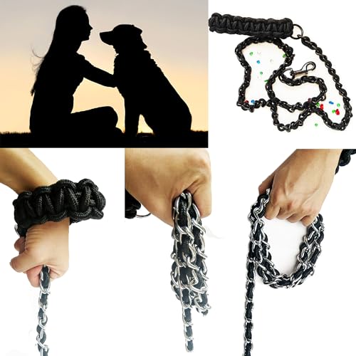 Dog-Leash-Metal-Leashes-with-Pet-Collar-Training-Walking-Leads-Heavy-Duty-Anti-Bite-Chain-Rope-Hook-for-Medium-and-Large-Dogs - Cucciolini Doodles   Dog-Leash-Metal-Leashes-with-Pet-Collar-Training-Walking-Leads-Heavy-Duty-Anti-Bite-Chain-Rope-Hook-for-Medium-and-Large-Dogs