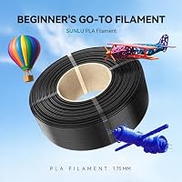 SUNLU PLA Filament Nachfüllung 1,75mm, PLA 3D-Drucker Filament Geeignet für Bambu und SUNLU 3rd Wiederverwendbare Spule, Maßgenauigkeit +/- 0,02 mm, 1kg pro Spule, 4 Pack, 4 Schwarz – Ansicht 2