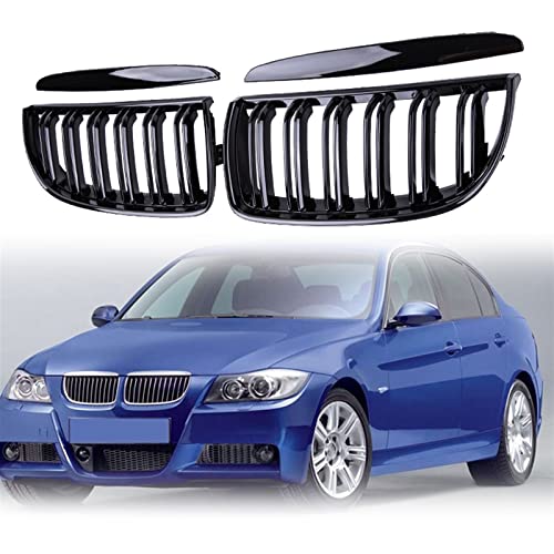 Grilles de pare-chocs avant noir brillant pour BMW Série 3 325i 328i 335i