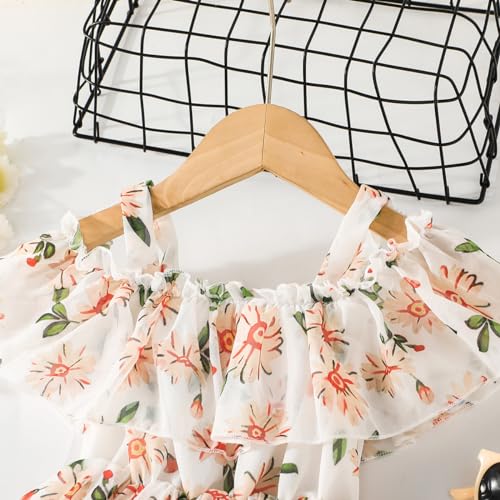 Toddler Baby Girls Summer Dress Chiffon Princess Tutu Dress Floral Beachwear Suspender Sundress Skirt Little Girl Clothes3