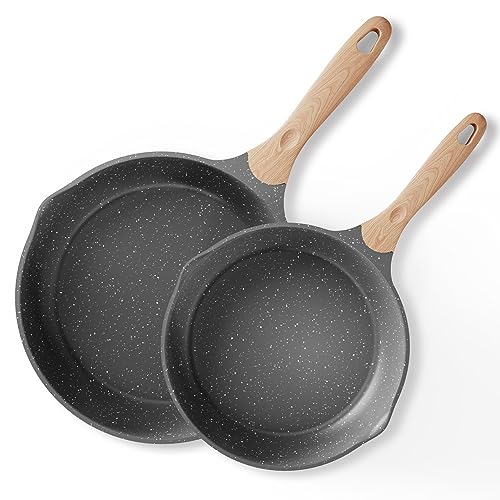 Comparison: Best Jim Beam Skillet Set 11 JEETEE Nonstick Frying Pans Set, Skillets Set 2 Pcs, 8" 10" Granite Non-Stick Frying pan, Nonstick Omelette Skillet with Soft Touch Handle, Grey