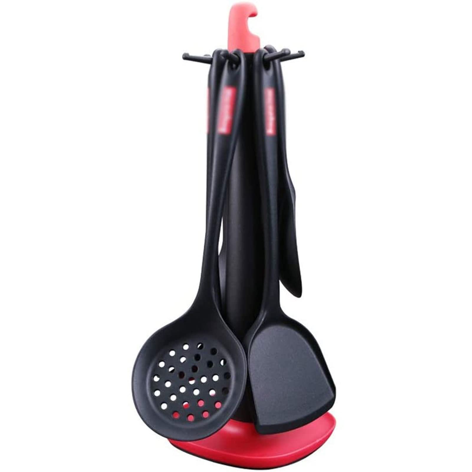 Set di Utensili da Cucina da Cucina, 6 Pezzi di Utensili da Cucina in Silicone Antiaderente Set di spatole con Supporto, Set di Utensili da Cucina in Silicone