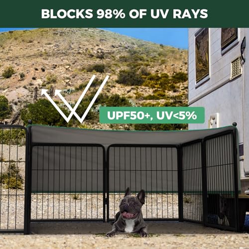 Image of FXW Instant Dog Playpen with Sun Shade, RV Camping, 24 inch H, 16 Panels