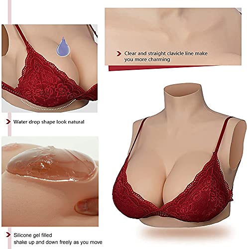 Silicone Filled Breast Plates Drag Queen B-G Cup Breastplate for Crossdressers Fake Breast Forms False Boobs3
