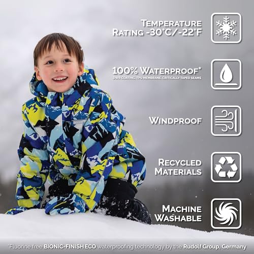 JAN & JUL Waterproof Ski Jacket, Insulated Snow Coat for Toddlers2