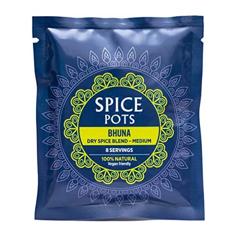 Spice Pots Bhuna Curry Powder Refills - 40g - Recyclable Packaging (Bhuna) - Gluten Free Curry Spices Cover