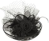  Unbekannt Vintage Mirella Floral BLÜTE Netz Feder Pillbox Hut Headpiece Rockabilly