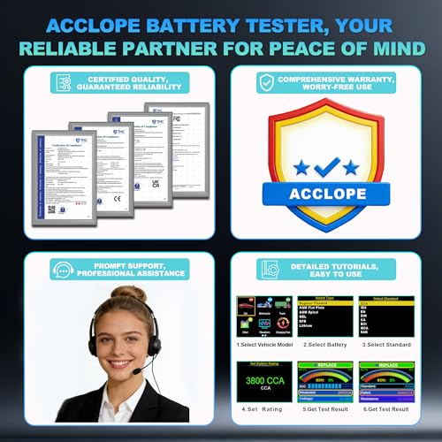Image of BT90 PRO 2-360Ah Battery Tester with Cloud Printing, 30-3800 CCA, 6V /12V /24V Digital Analyzer, SOH /SOC /Volt /Res /Cranking&Charging Test, Real‑Time Ambient Temp, AGM /EFB /Gel /Li