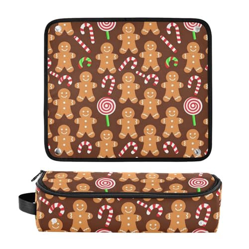 Estuche de viaje 2 en 1 para rizador y plancha de pelo con tapete resistente al calor, grande, para herramientas calientes y accesorios de cuidado capilar miniatura 3
