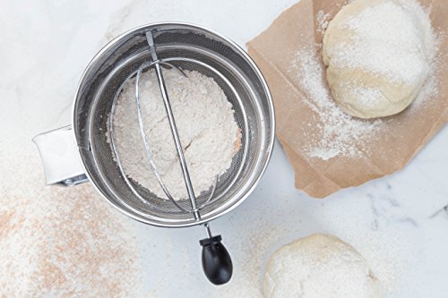 Kitchen Winners 8 Cup Crank Stainless Steel Flour Sifter by - Thumbnail 4