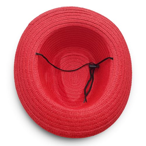 Image of VRITRAZ Kids Straw Hat for Baby Boys & Girls | Printed Summer Sun Hat, Woven Wide Brim Beach Cap, Lightweight Breathable Holiday Travel Picnic Outdoor Fancy Dress Fashion Hat for Children & Toddler