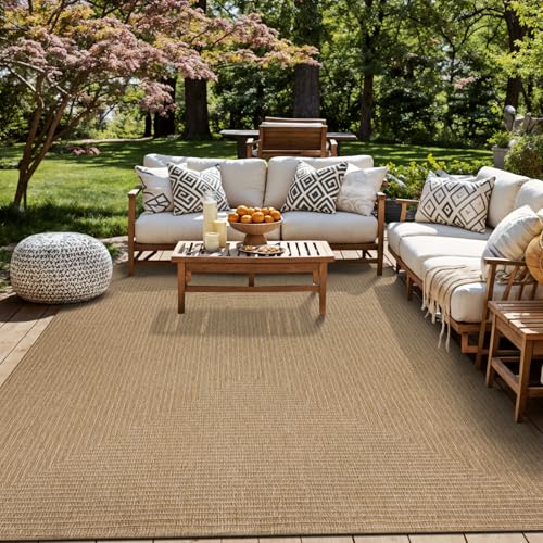Tapete reversible Rugshop 5' x 7' para interior y exterior